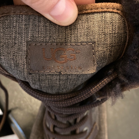 UGG Adirondack Vibram Waterproof Wool-Lined Lace-Up Boots Brown Women’s 7 - Picture 6 of 9